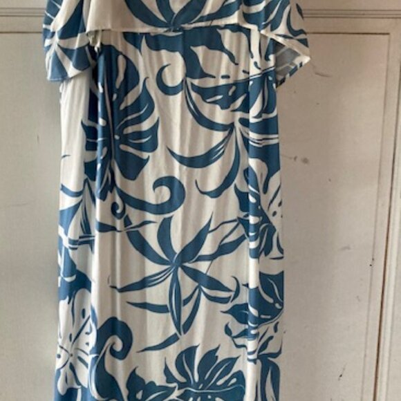 KALAHEO ALOHA HAWAIIAN DRESS LOVELY MONSTERA JASMINE FLOWER MADE IN HAWAII NEW L - Picture 4 of 16